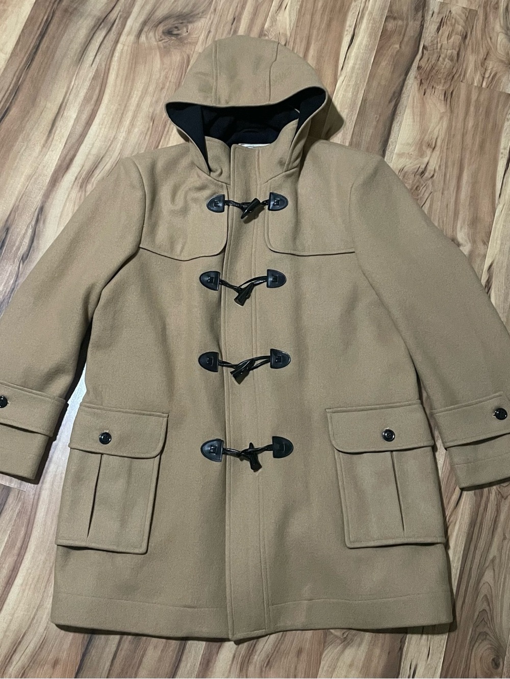Vintage LL Bean Sterlingwear of Boston Heavy Wool Duffle Coat Made in USA LG